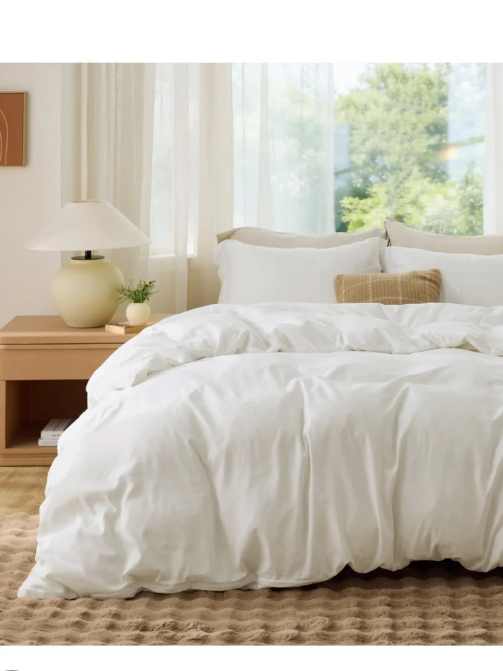 FULL Duvet 3Pc. Set -  Cream White